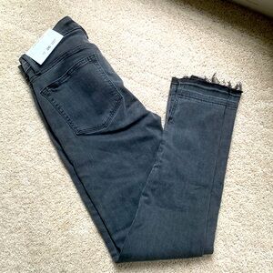 NEW: LOFT black soft skinny jeans with slit ankle